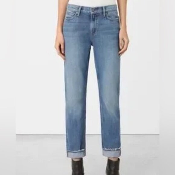 All Saints Jo distressed Stretch 5 Pocket Trendy Slim Fit Day 2 nite jeans 24 - Picture 1 of 5